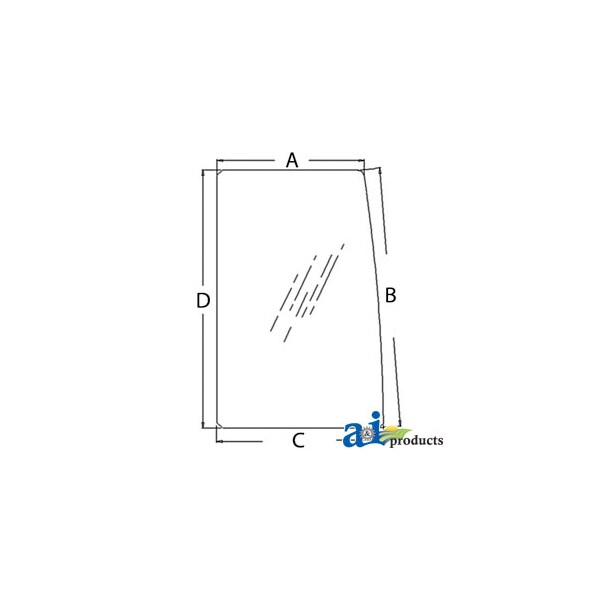 Glass, Door, Rear, Upper - Sliding - If Front Latch Lower Than Rear Latch 37" x23" x2"